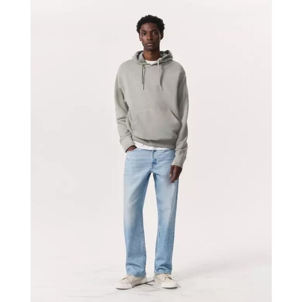 rag & bone Men's Miramar Fit 4 Straight Pants Lou Light Wash Terry Fleece 28